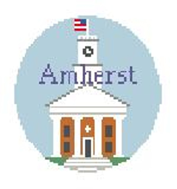 BT981 Amherst College 4" Diameter 18 Mesh Kathy Schenkel Designs