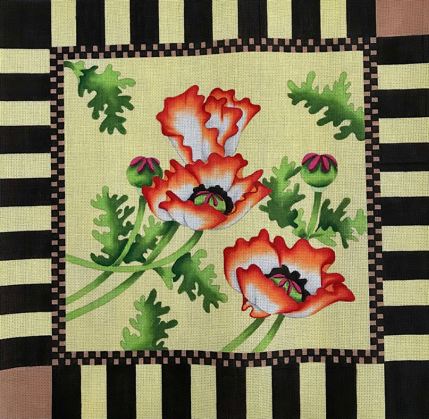 PLW-001 CHINESE POPPY BY WENDY 16.5 x 16.5 18 Mesh