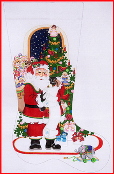 CS-276 Santa w/toy bag, list Female 18 Mesh 23" TALL Strictly Christmas!