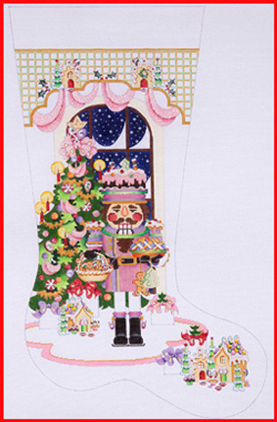 CS-382 Nutcracker in front of decorated tree 18 Mesh 23" TALL Strictly Christmas!