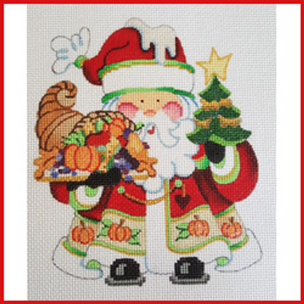 COCS-10 Cornucopia 6" x 5" 18 Mesh CELEBRATING SANTA Strictly Christmas