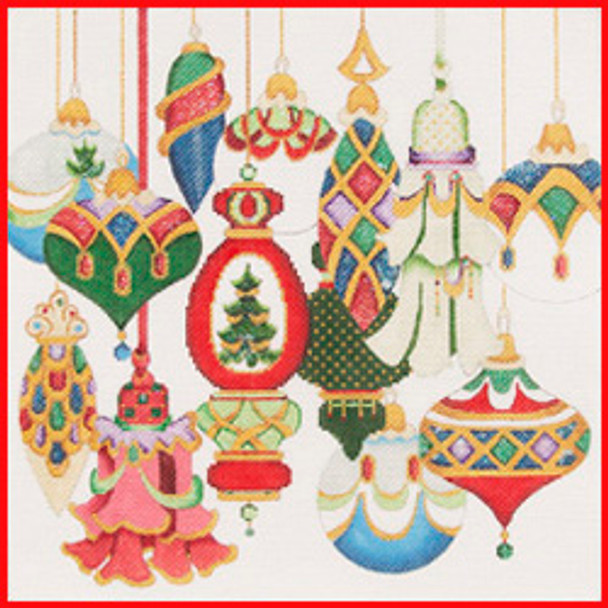 CHP-01 Ornaments 10" x 10" 18 Mesh Strictly Christmas