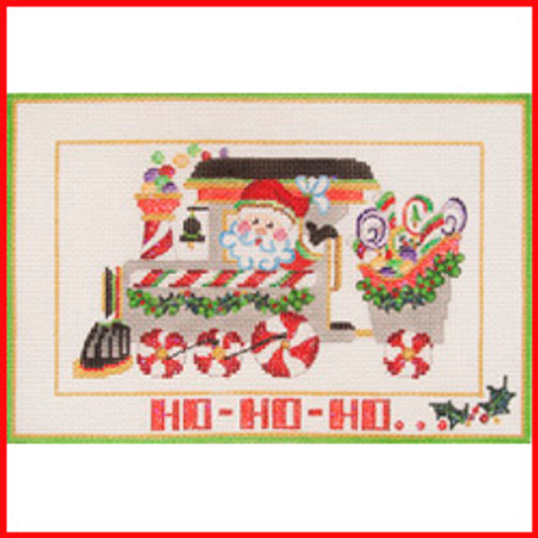 CHP-31 Candy Cane Train - Ho Ho Ho 7 3/4" x 11" 13 Mesh Strictly Christmas