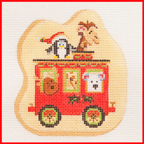 COTR1-03 Car w/multiple animals 4" x 3 1/2" 18 Mesh COOKIE ZOO TRAIN Strictly Christmas