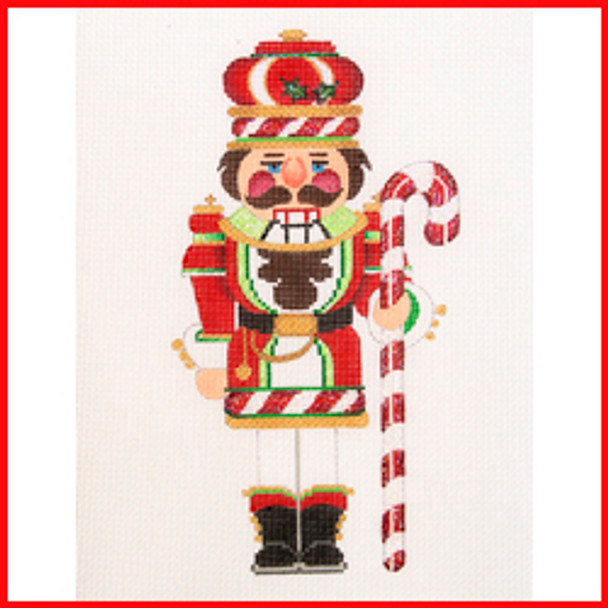 SN-01 Candy Cane Nutcracker 10 1/2" x 5 1/4" 18 Mesh Strictly Christmas