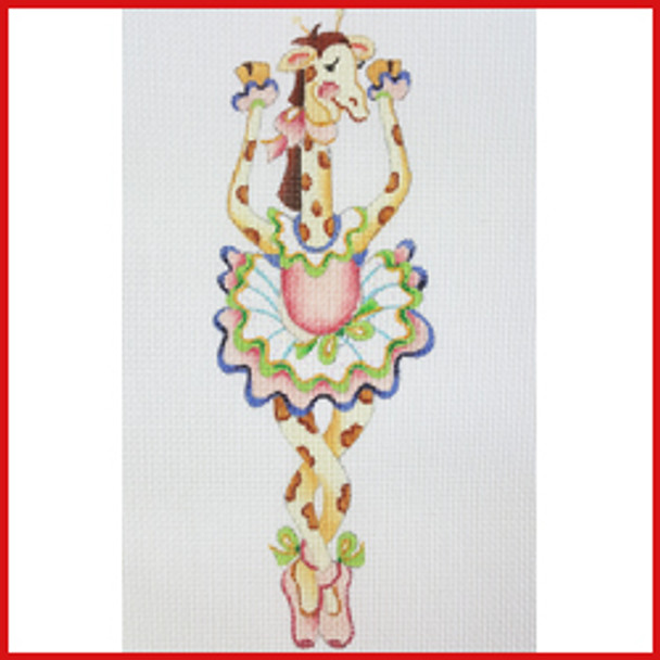 CODA-04 Dancing giraffe in pink tutu 8" x 3" 18 Mesh Strictly Christmas
