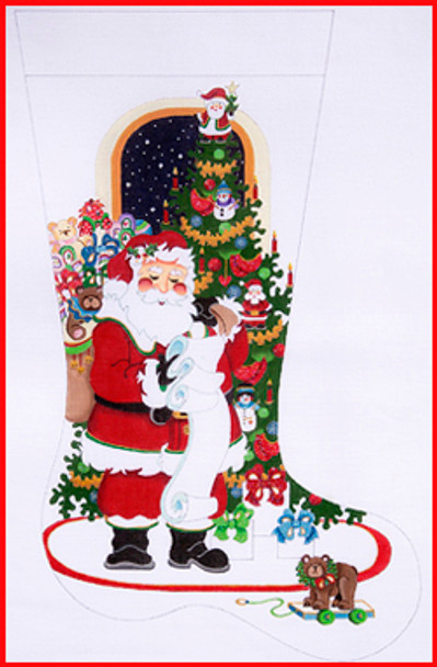 CS-277 Santa w/toy bag, list male 13 Mesh 23" TALL Strictly Christmas!