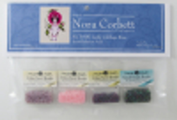 NC300E Leafy Cabbage Rose  Rose Couture Embellishment Pack Nora Corbett