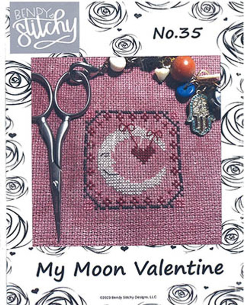 My Moon Valentine  37w x 37h by Bendy Stitchy Designs 23-1150