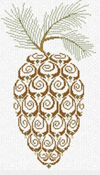 AAN173 Pine Cone Alessandra Adelaide Needleworks Counted Cross Stitch Pattern