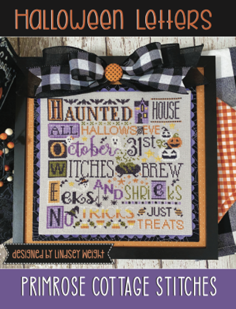 Halloween Letters 124w x 120h by Primrose Cottage Stitches 22-2583