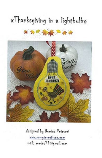 Thanksgiving In A Lightbulb 41 x 69 by Romy's Creations 22-2712