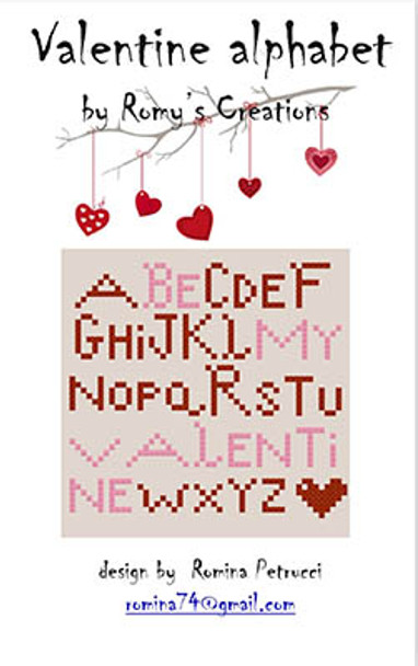 Valentine Alphabet 44h x 48w. by Romy's Creations 23-1051 YT