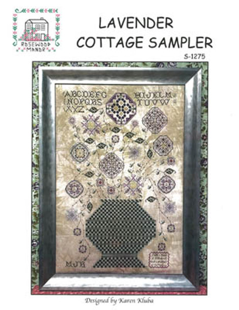 Lavender Cottage Sampler 176 x 267 by Rosewood Manor Designs 22-1480 YT 