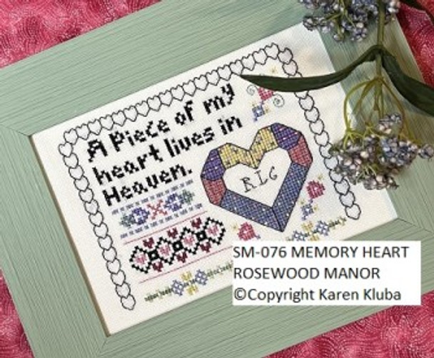Memory Heart 78 x 62 by Rosewood Manor Designs 22-2961 YT