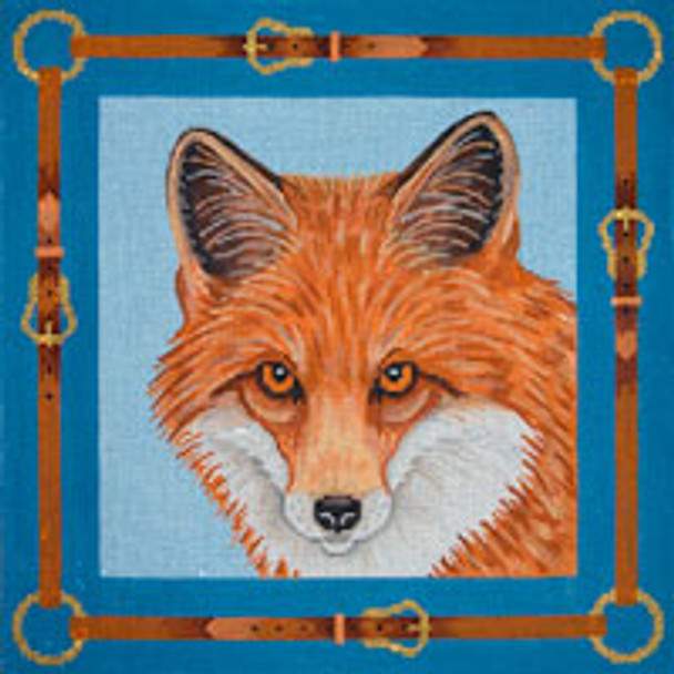 Animal A036 Fox Face 12 x 12  13 Mesh JP Needlepoint