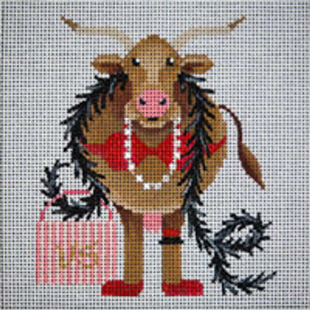 Animal A072 Victor / Victoria  6 x 6 13 Mesh JP Needlepoint