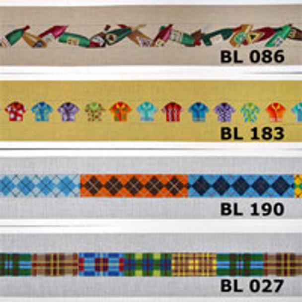 BELT BL027 Plaid Patchwork 36 x 1.25 on 18 Mesh JP Needlepoint