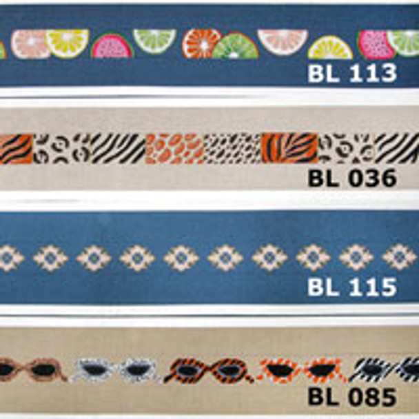 BELT BL113 Fruit Slices	36 x 1.25 on 18 Mesh JP Needlepoint