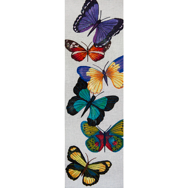 Bird/Insect B009S Short Butterfly Bell Pull	7 x 24 13 Mesh JP Needlepoint (2022)