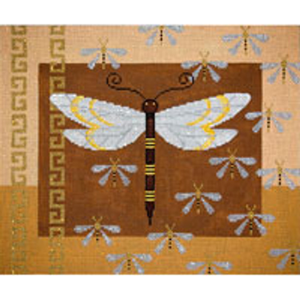 Bird/Insect B026  Big Dragonfly & Baby Dragonflies 10 x 12 13 Mesh JP Needlepoint