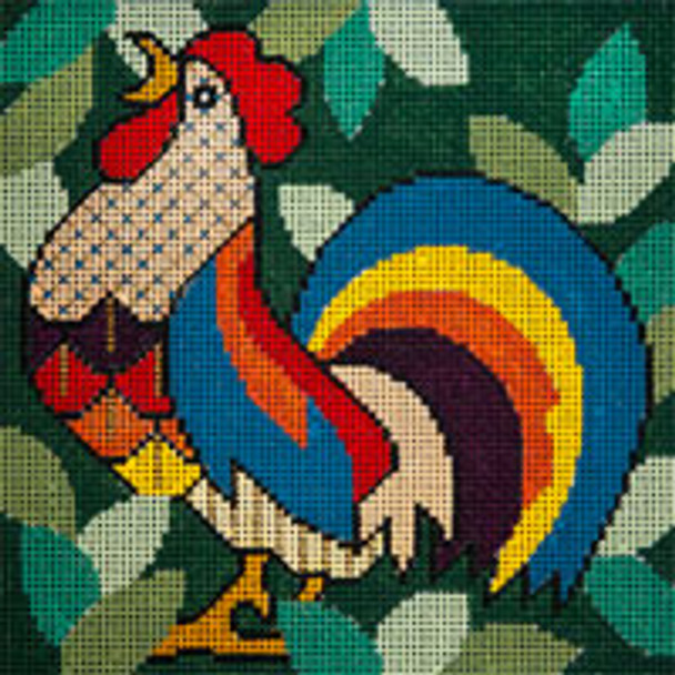 Bird/Insect DDB007 Cockadoodledoo 5 x 5 18 Mesh JP Needlepoint