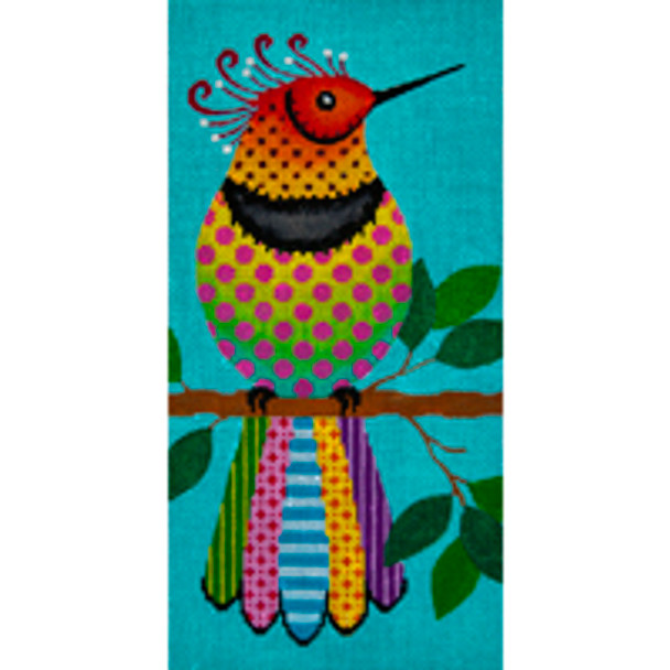 Bird/Insect B103 Colorful Kra-Kra Bird  5 x 10 18 Mesh JP Needlepoint