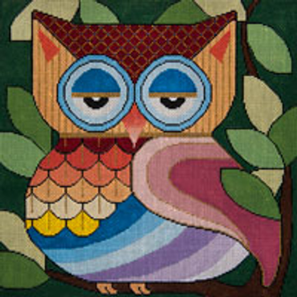 Bird/Insect DDB005 What R U Lookin’ At? II Owl 15 x 15 13 Mesh JP Needlepoint