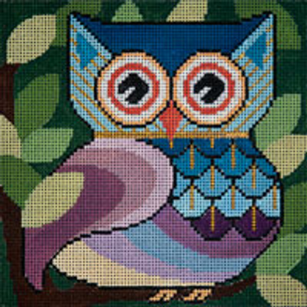 Bird/Insect DDB001 Who Gives a Little Hoot Owl 5 x 5 18 Mesh JP Needlepoint