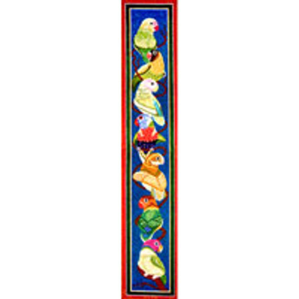 Bird/Insect DB070 Lovebird Bellpull 9 x 46 10 Mesh JP Needlepoint