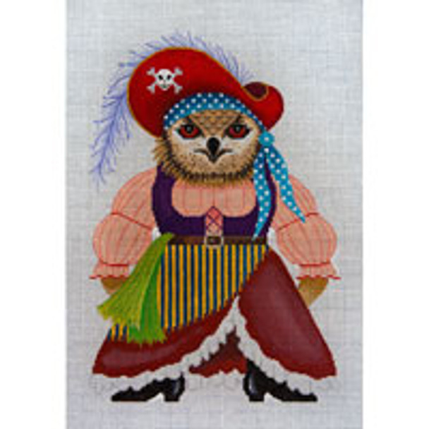 Bird/Insect B235 Hysterical Hooter Wench 9 x 13.5 Owl 18 Mesh JP Needlepoint