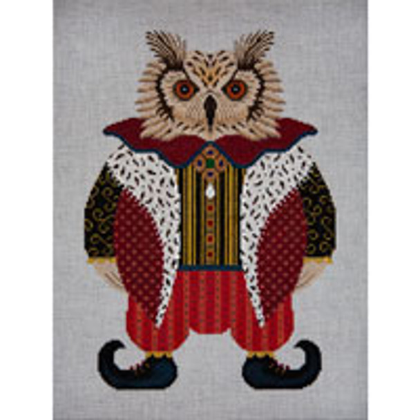 Bird/Insect B230 Hysterical Historical Henry Tudor Hooter 9 x 12 Owl 18 Mesh JP Needlepoint