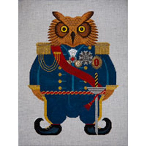 Bird/Insect B231 Historical Horatio Hornblower  9 x 12	Owl 18 Mesh JP Needlepoint