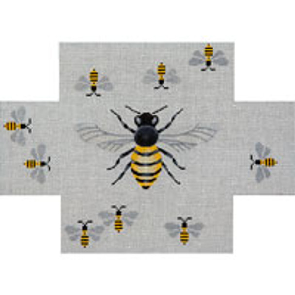 BRICK COVER BC022	Big bee & Baby Bees Brick 10 x 14 13 Mesh JP Needlepoint