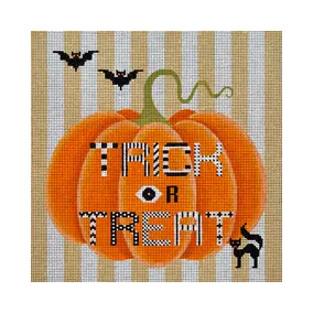 Holiday H009 Trick or Treat Pumpkin 10 x 10  13 Mesh JP Needlepoint