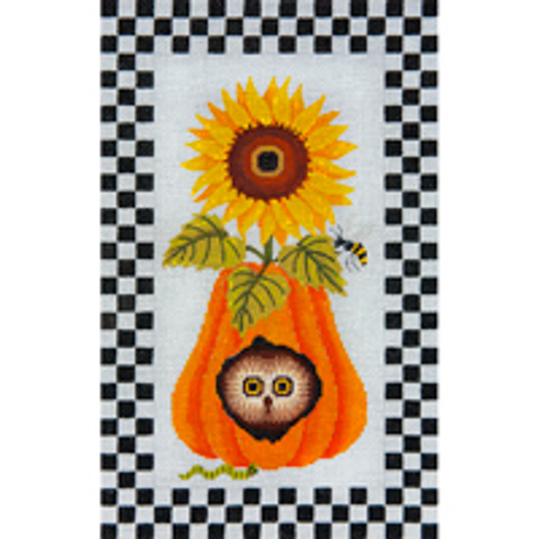 Holiday H109 Pumpkin, Owl, & Sunflower 8 x 14.5 13 Mesh JP Needlepoint (2022)