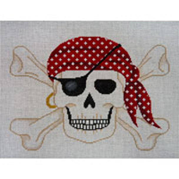 Miscellaneous L610 Pirate Skull & Crossbones 10 x 13 13 Mesh JP Needlepoint