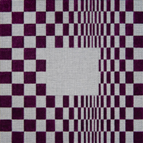Miscellaneous L559 Small Burgundy Optical Illusion 11 x 11 13 Mesh JP Needlepoint