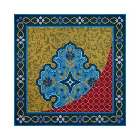 Asian O091 Priceless Persian 12.5 x 12.5 13 Mesh JP Needlepoint