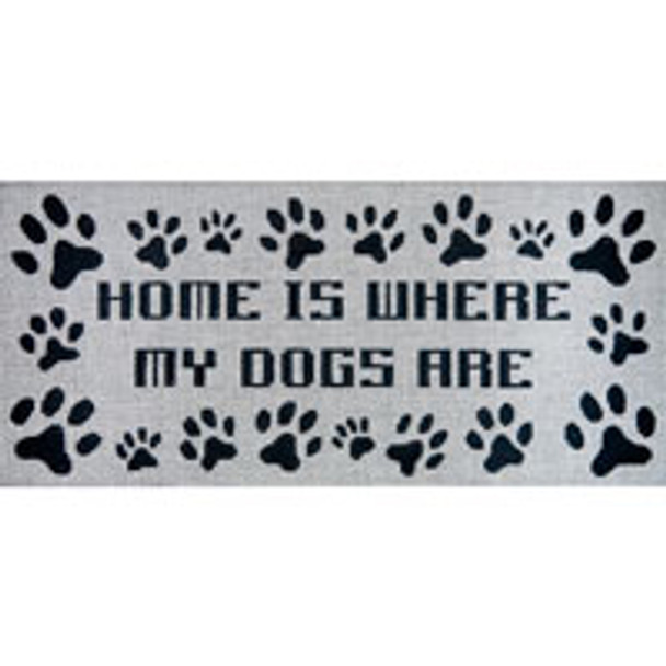 QUOTE Q051 Home is Where my Dogs Are 6 x 14 13 Mesh JP Needlepoint