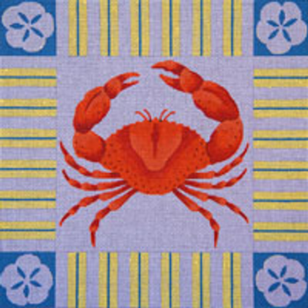 SEA LIFE S011 Crab & Sand Dollars 11 x 11 13 Mesh JP Needlepoint