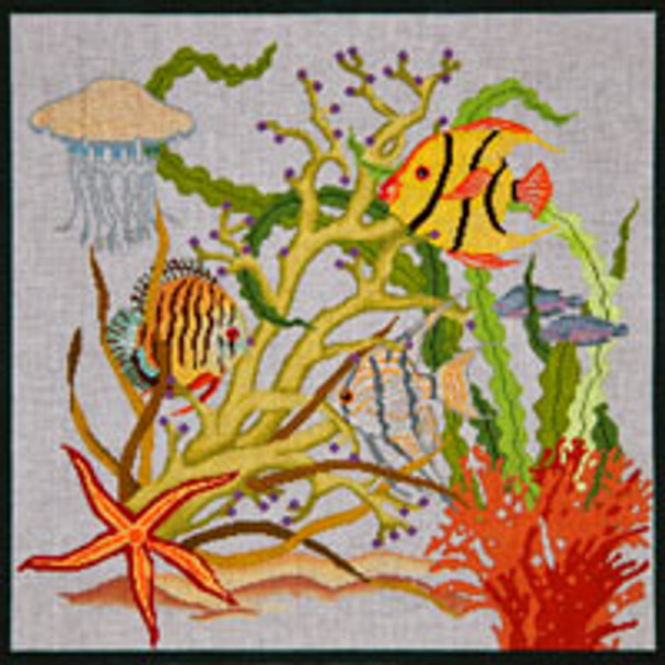 SEA LIFE DS103 Sally’s Tropical Fish 15 x 15 18 Mesh JP Needlepoint