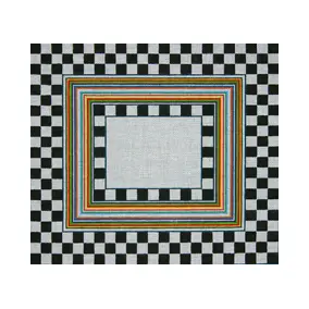 TALLIS BAG/MONOGRAM TB005 Black & White Checks 13 x 15 13 Mesh JP Needlepoint