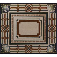 TALLIS BAG/MONOGRAM TB011 Brown & Navy Borders 13 x 15 13 Mesh JP Needlepoint