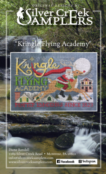 Kringle Flying Academy 147 x 96 by Silver Creek Samplers 22-2834 YT