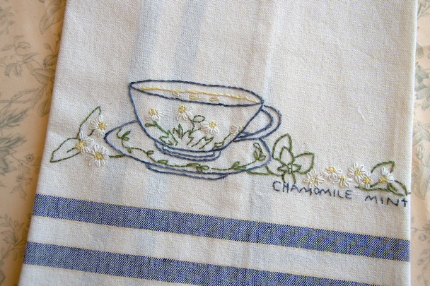 CGS E91 Chamomile Mint/Rosehip Tea (2 patterns) Country Garden Stitchery