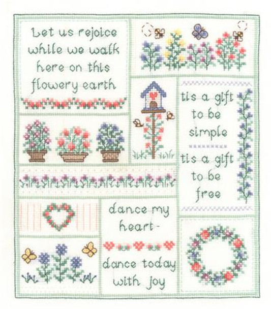 Simple Gifts 113w x 130h Counted Cross Stitch Pattern Cathy Bussi