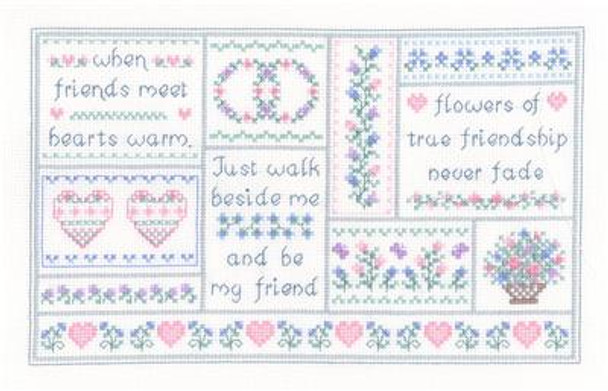 Friendship 142w x 89h Counted Cross Stitch Pattern Cathy Bussi