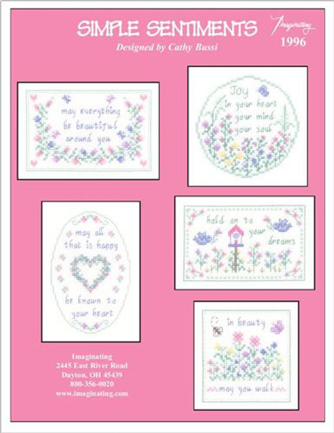 Simple Sentiments Counted Cross Stitch Pattern Cathy Bussi