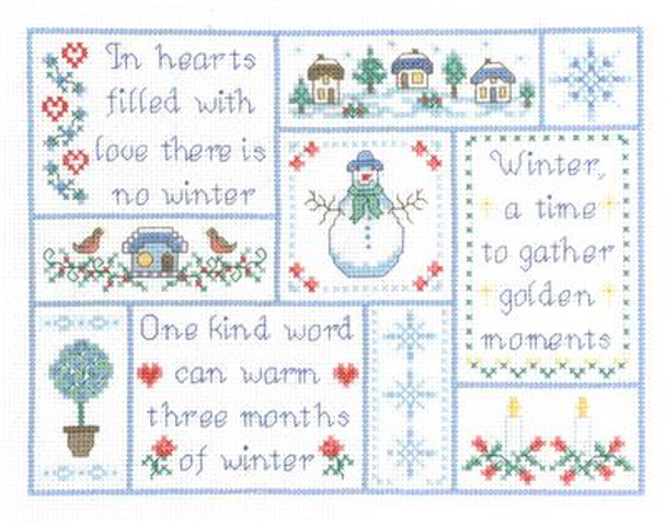 Winter Time 96w x 125h Counted Cross Stitch Pattern Cathy Bussi